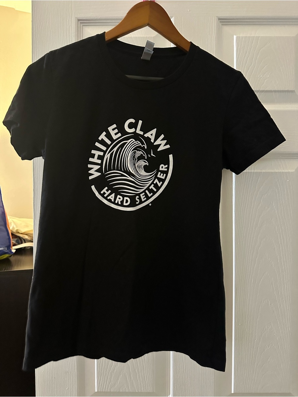 Next Level Apparel Black T-Shirt with White Graphic